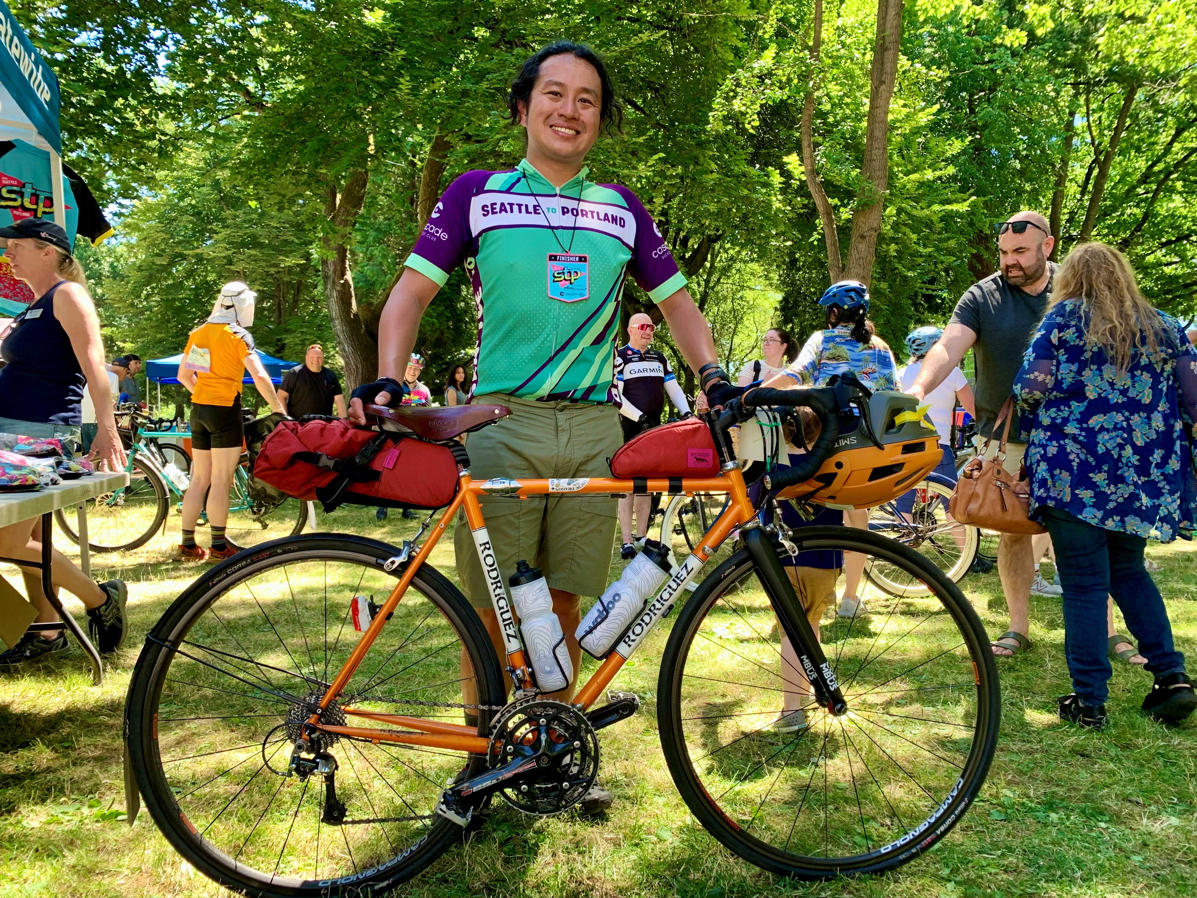 Sporting the 2024 STP jersey