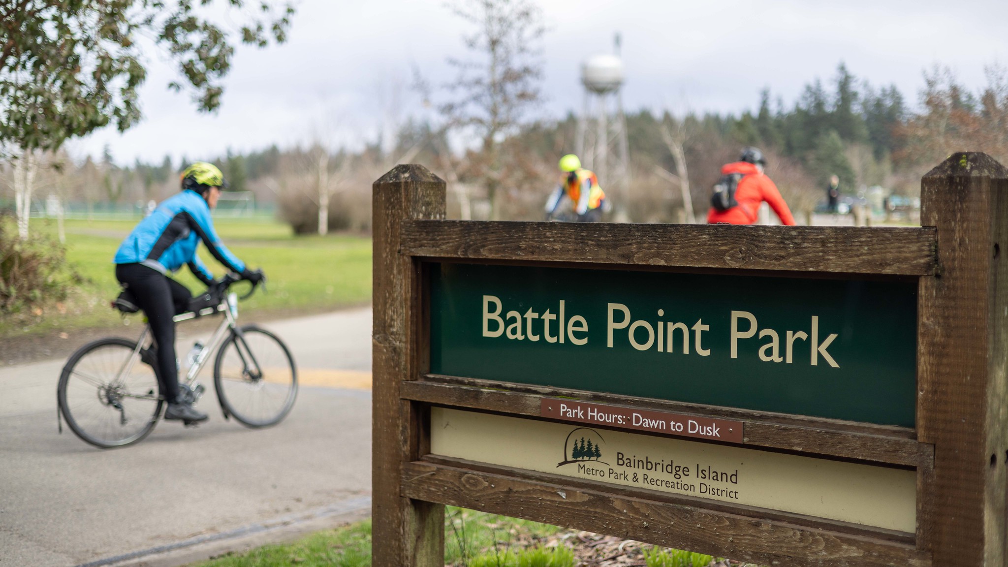 Snack time at Battle Point Park!