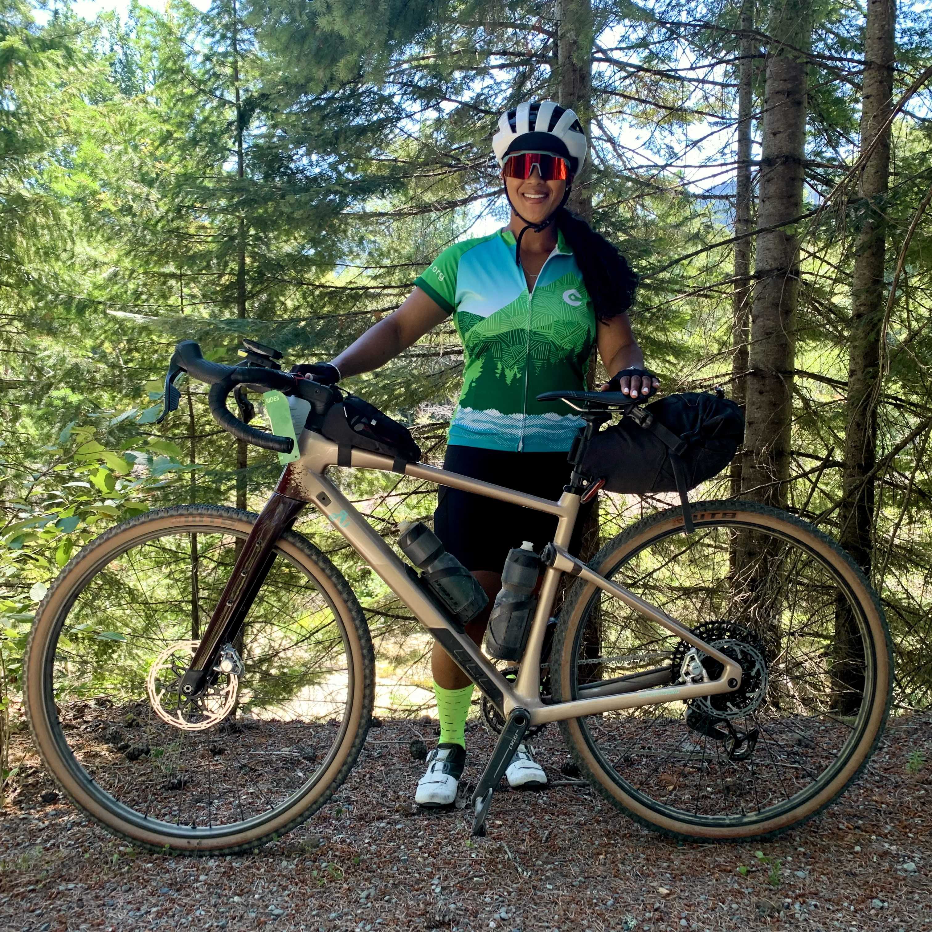 Brittany poses with BMC URS on Iron Horse Gravel Ride