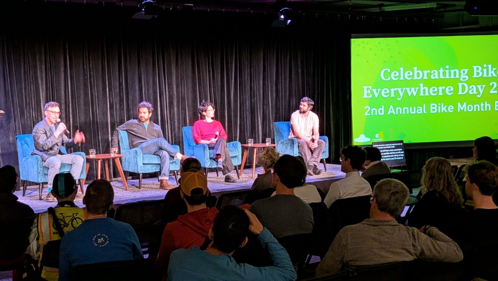 Talking bikes at Town Hall Seatle