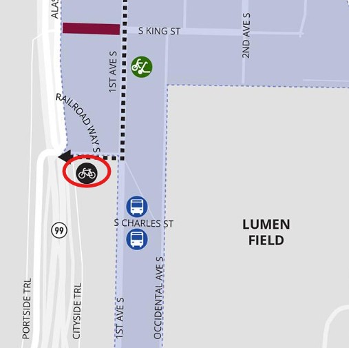 Cascade Bike Valet location