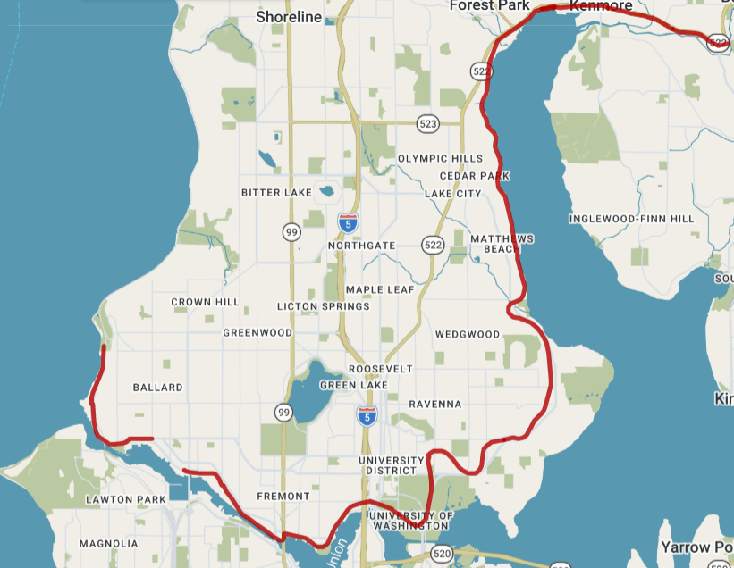 The Burke-Gilman Trail is a bicycle highway through Seattle