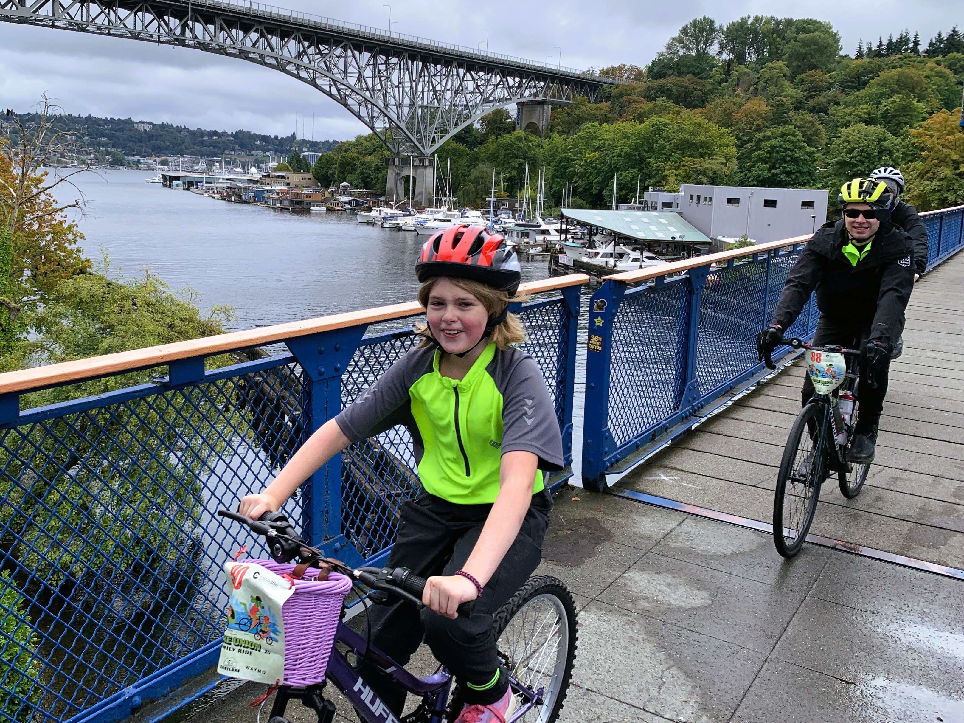 Crossing the Fremont Bridge