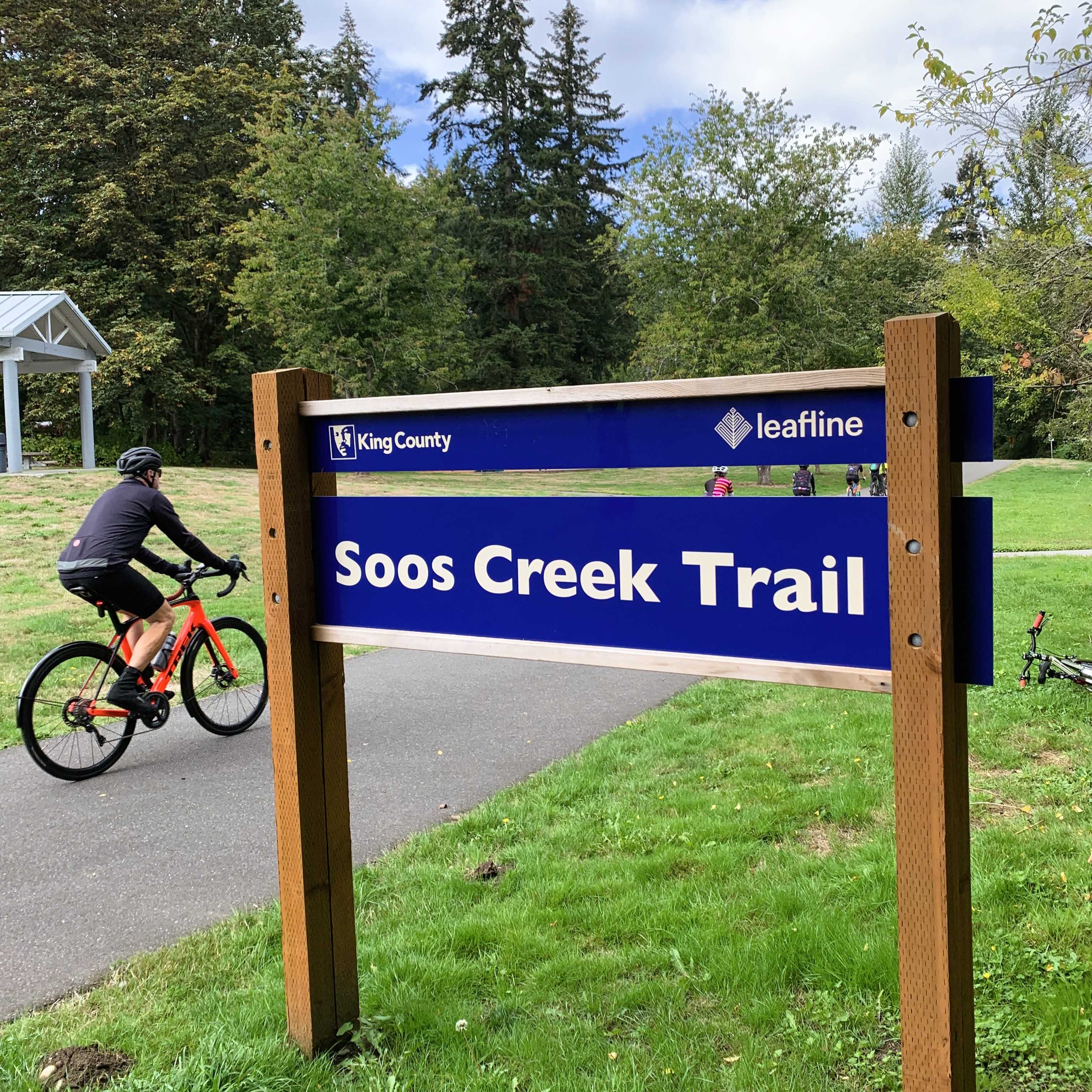 A rider on the Soos Creek Trail