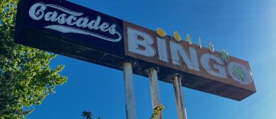 Old Cascades Bingo sign in North City