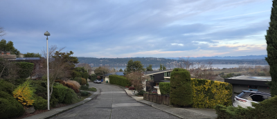 View of Lake Washington from the View Ridge neighborhood in Seattle