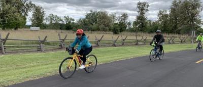 Riders smile on the Walla Walla Tour in 2025