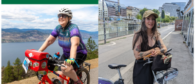 Two women on bicycles