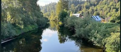 a photo by Tim Johnson posted to Ride with GPS of the view from the overpass at Green Valley Road on a particularly lovely day