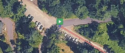 Photo of parking lot. 