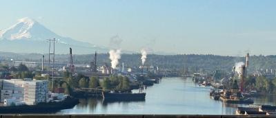 Mount Rainier from the West Seattle Bridge