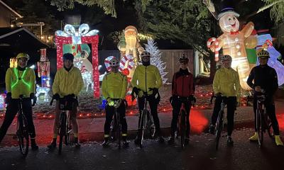 Photo of ROAD riders with Christmas lights