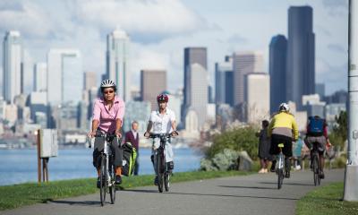 Image of Cyclists in West Seattle 