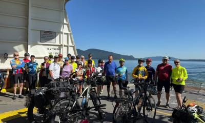 Group of cyclists