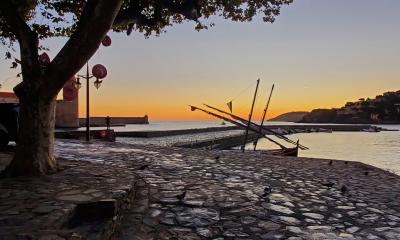 Sunrise at Collioure, France.