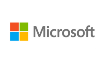 3-up card Microsoft logo