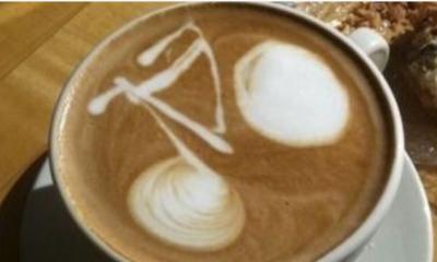 latte art with a bicycle