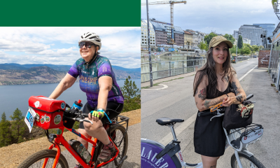 Two women on bicycles