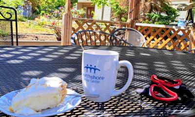 Pie on the patio