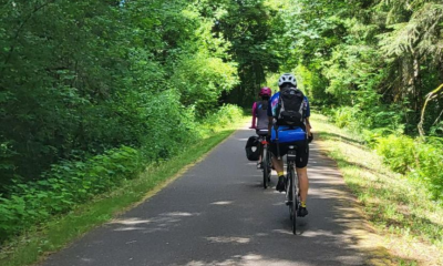 Riding on Chehalis Western Trail
