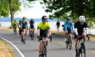 Biking Lake WA Boulevard during STP