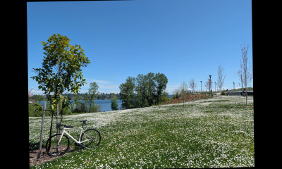 Road Bike with Lake Washington