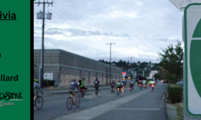 Banner with image of people biking on Shilshole Ave 