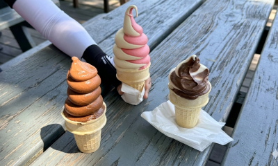 three softserve cones