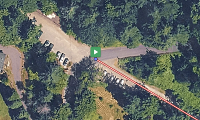 Photo of parking lot. 