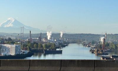 Mount Rainier from the West Seattle Bridge
