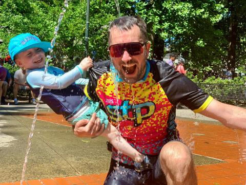 A post STP dunk in the fountains
