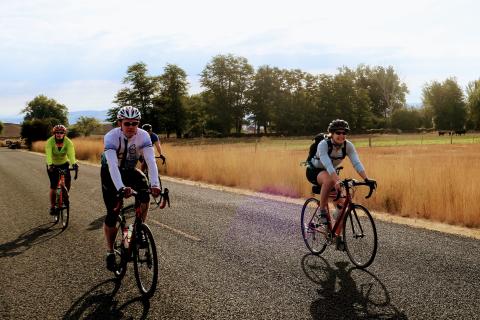 Three cyclists on the 2022 Walla Walla Tour