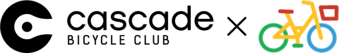 Logo with Cascade Bicycle Club and Google GBike
